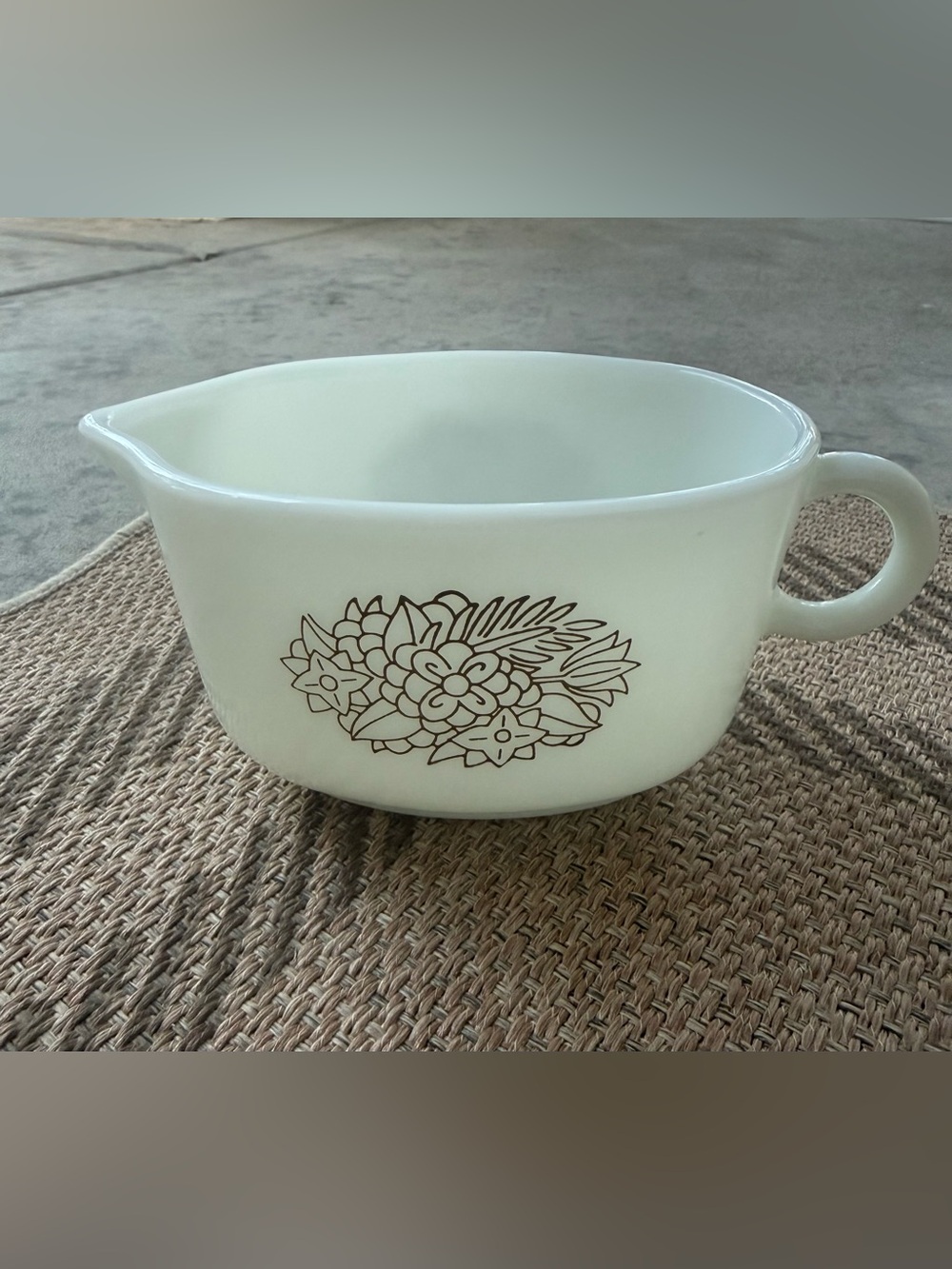 Vintage Pyrex Woodland Gravy Boat